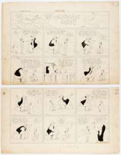 Frank King Gasoline Alley Sunday Comic Strip Original Art dated 8-26-28 (Chicago Tribune, 1928). (Total: 2 Original Art) | Heritage