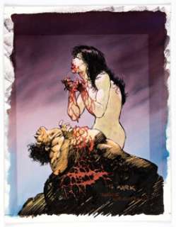 Bernie Wrightson Bernie Wrightson Series Two: More Macabre Trading Card #32 "Queen of Hearts" Illustration Original Art (FPG, 1994). | Heritage