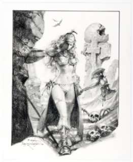 Tony DeZuñiga - Red Sonja illustration Original Art (2008). | Heritage