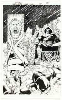 Jesús Merino Black Adam - The Justice Society Files: Dr. Fate #1 Double Page Spread 20-21 Original Art (DC, 2022). (Total: 2 Original Art)