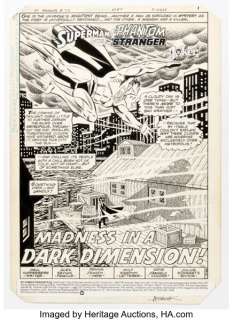 Alex Saviuk and Dennis Jensen DC Comics Presents #72 Superman and Phantom Stranger Splash Page 1 Original Art (DC, 1984). | Heritage