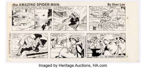 Floro Dery The Amazing Spider-Man Sunday Comic Strip dated 12-8-85 (Marvel/Register and Tribune Syndicate, 1985).