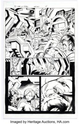 Paul Pelletier and Rick Magyar Secret Invasion: War of Kings #1 Story Page 15 Original Art (Marvel, 2009).