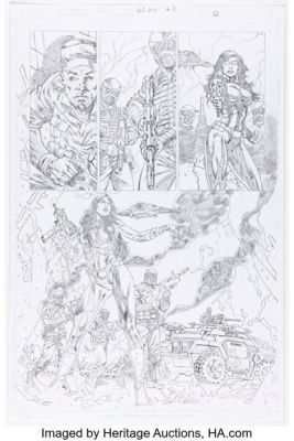 Ron Adrian G.I. Joe #5 Story Page 12 Pencils Original Art (IDW, 2011),