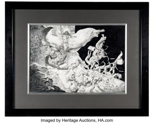 Simon Bisley Simon Bisley’s Illustrations From the Bible: A Work In Progress "He Is Risen" Preliminary Illustration Original Art (Heavy Metal, 2004). | Heritage