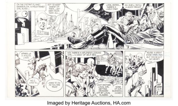 Gil Kane Star Hawks Daily Comic Strip Original Art dated 10-7-77 (NEA, Inc., 1977). | Heritage