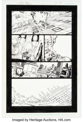Shane Davis and Matt Banning Superman/Batman #44 Story Page 11 Original Art (DC, 2008).