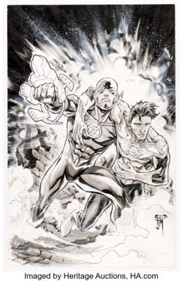 Francis Manapul Flash Annual #2 Green Lantern Cover Original Art (DC, 2013). | Heritage