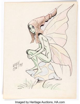 Wendy Pini - Petalwing from ElfQuest Sketch Original Art (1980). | Heritage
