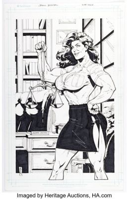 Jason Johnson - She-Hulk Specialty Illustration Original Art (undated).