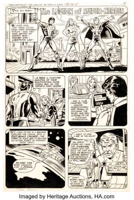 Jim Janes and Frank Chiaramonte Secrets of the Legion of Super-Heroes #1 Story Page 10 Original Art (DC, 1981).