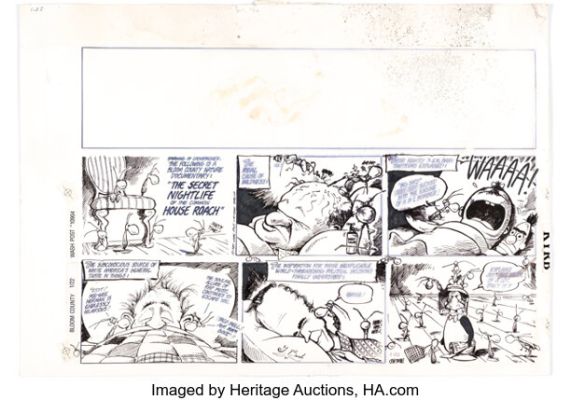 Berke Breathed Bloom County Sunday Comic Strip Original Art dated 1-22-89 (Washington Post Writers Group, 1989). | Heritage