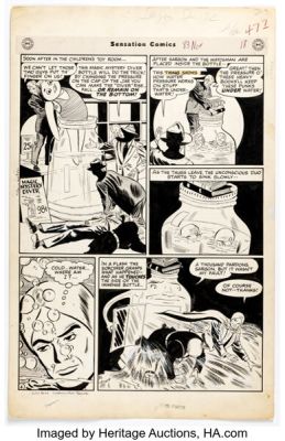 Paul Reinman and Frank Giacoia (attributed) Sensation Comics #83 Sargon the Sorcerer Story Page 4 Original Art (DC, 1948). | Heritage
