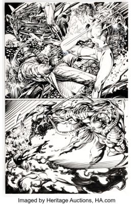 Barry Windsor-Smith and Alex Bialy WildStorm Rising #1 Story Page 9 Original Art (Image, 1995). | Heritage
