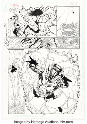 Jim Calafiore, Vine Giarrano, and Peter Palmiotti Aquaman #40 Story Page 17 Original Art (DC, 1998).