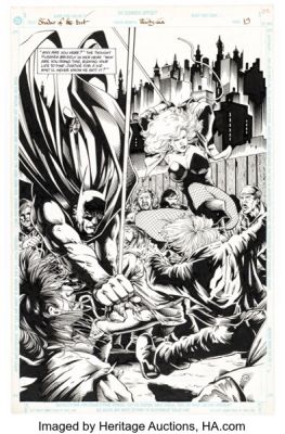 Barry Kitson and Ray McCarthy Batman: Shadow of the Bat #36 Splash Page 19 Original Art (DC, 1995).