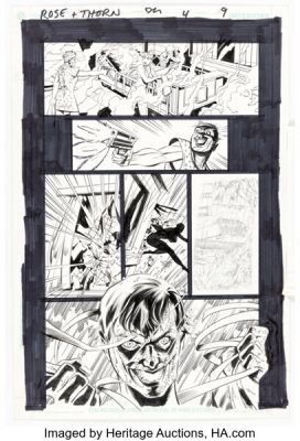 Adriana Melo and Dan Green Rose and Thorn #4 Story Page 9 Original Art (DC, 2004).