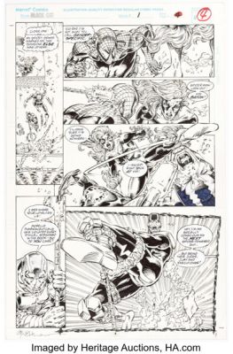Andrew Wildman and Stephen Baskerville Felicia Hardy: The Black Cat #1 Spider-Man Story Page 4 Original Art (Marvel, 1994).