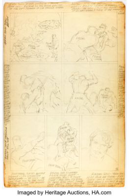 Jack Kirby Daredevil #13 Ka-Zar Story Page 12 Original Art (Marvel, 1966). | Heritage