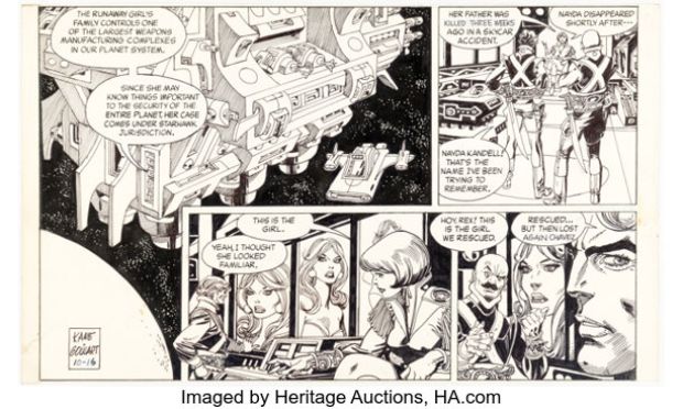 Gil Kane Star Hawks Daily Comic Strip Original Art dated 10-16-78 (NEA, 1978). | Heritage