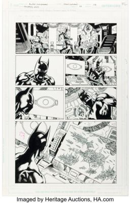 Dan Green [Allan Goldman printed blue lines] The New 52: Futures End #47 Tim Drake as Batman Beyond First Appearance Issue Story Page 16 Original Art (DC, 2015).
