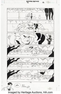 Min Sung Ku and Jordi Ensign Batman Beyond #14 The Demon Story Page 12 Original Art (DC, 2000).
