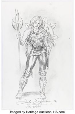 Dale Eaglesham - Valkyrie Specialty Pin-Up Illustration Original Art (2012). | Heritage