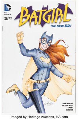 Serena Guerra Batgirl #38 Sketch Edition Original Art (DC, 2015) Condition: NM. | Heritage