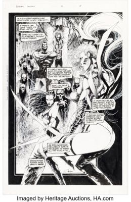 Jae Lee WildC.A.T. s Trilogy #2 Splash Page 3 Original Art (Image, 1993). | Heritage