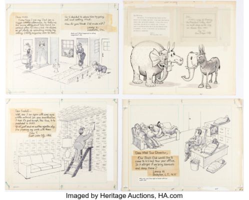 Al Jaffee Clods’ Letters to MAD Story Pages Original Art Group of 15 (Warner Books, 1974). (Total: 15 Original Art) | Heritage
