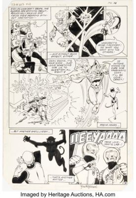 Chuck Patton and Romeo Tanghal Justice League of America #223 Firestorm Story Page 9 Original Art (DC, 1984). | Heritage