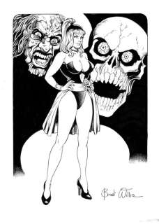 Satanik - illustrazione originale "dedicata a Magnus" - Page volante - (2019) | Catawiki