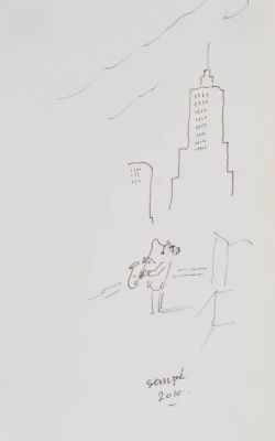 Jean-Jacques SEMPÉ... - Lot 156 - Jean-Jacques SEMPÉ (1932-2022) Joueur de saxophone...