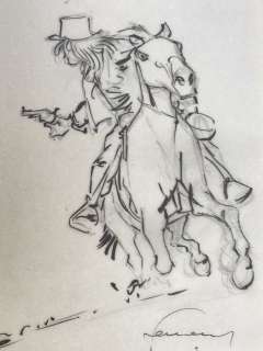 Hermann - Dessin original en encre noire - Projet pour Comanche - (1983) | Catawiki