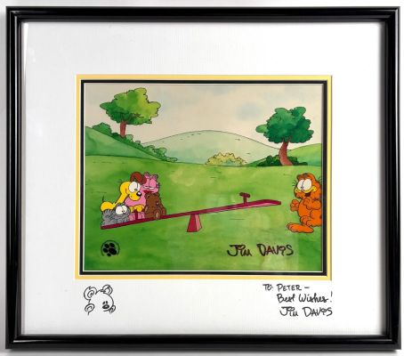 Animation Garfield Superbe... | Lot 24 - ANIMATION GARFIELD Superbe cellulo tiré du dessin animé... | Vermot et Associés