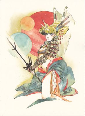 Chuma Hill ’X-Men Geisha’ Magik 12x18" Limited Edition Giclee | Kirby’s Comic Art