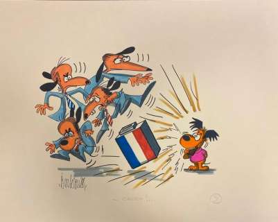 BARBEROUSSE (1920-2010). "Crunch", n° 2. Dessin original feutres et… | misc / divers