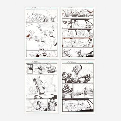 Lot 380 - Gustavo Vazquez, Suicide Squad War Crimes Special #1 Story Pages 14, 15, 16, and 17 Original Art (DC Comics, 2013) | Landry Pop Auctions