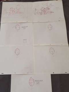 Tintin - Ensemble de 7 croquis préparatoires - On a marché sur la lune - (années 60) - (1960) | Catawiki