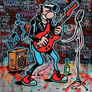 Speedy Graphito & Frank Margerin - Rockfever Techniques mixtes sur toile