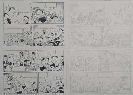 Tavola originale + Preliminare a matita Bad Dog Andrea Ferraris pag. 2A-2B | Venere Comic Art