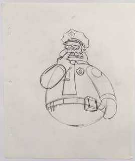 20th Century Fox Television - Original Production drawings - The Simpsons - Clancy Wiggum - original drawing - (2000) | Catawiki