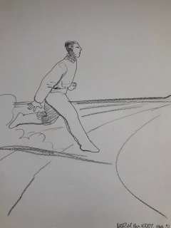 Moebius - Originele tekening - Rennende man - (1992) | Catawiki