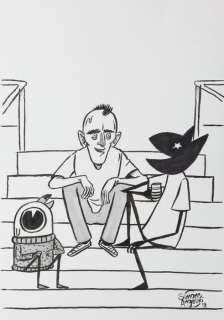 Simone Angelini - Illustrazione Originale - "Enrico" - china - A4 - Loose page (2019) | Catawiki