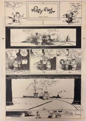 George Herriman... | Lot 26 - George Herriman - Planche originale : Encre de chine... | Tessier Sarrou