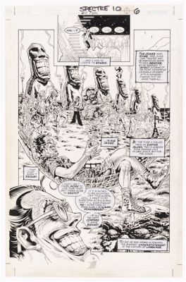 Lot 187 - SPECTRE VOL. 4 #10 DECEMBER 2001 ORIGINAL ART SPLASH AGE BY CRAIG HAMILTON.