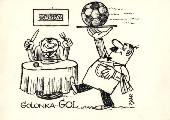 Karol Baraniecki | Golonka – GOL, rysunek satyryczny | Galeria Komiksu