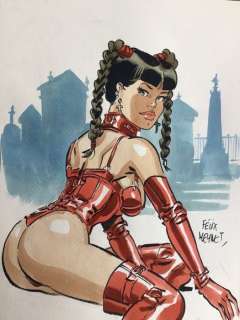 Meynet, Félix - Dessin original couleur - Coquine | Catawiki