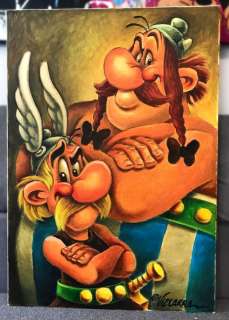 Asterix & Obelix - Large Painting on Canvas - 116x89x2cm - Joan Vizcarra - Acrylic Art | Catawiki
