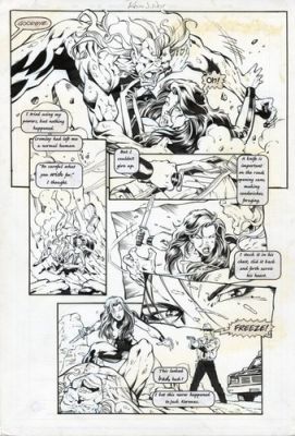 Kevin West FULL METAL FICTION 4 Original Comic Book Art Sketch Drawing Page Girl | eBay US (Buy It Now)
